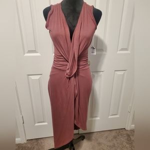 Wrap Front Knotted Dress